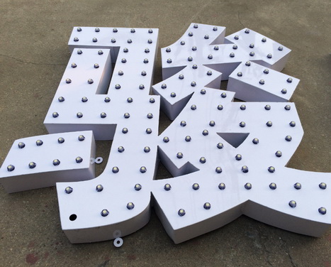 冲孔发光字<br><h5>铁皮烤漆冲孔外露灯珠</h5>