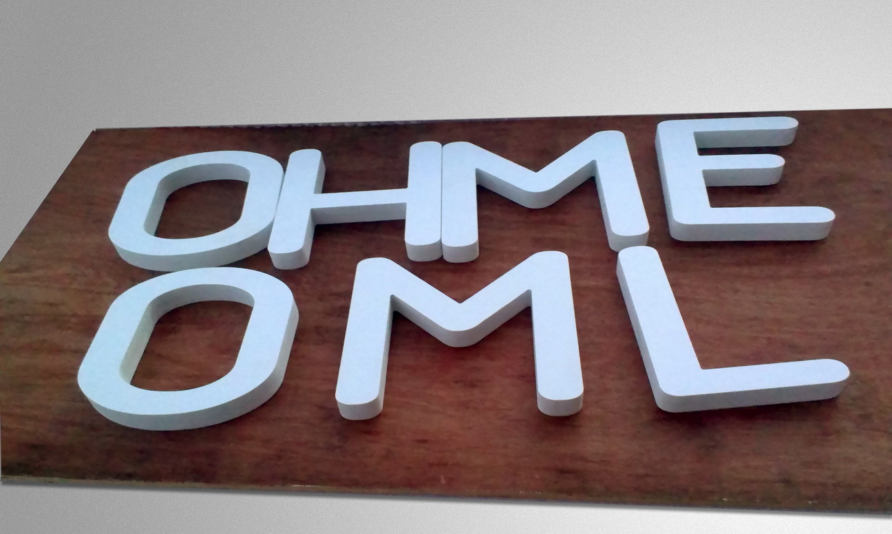 PVC雪弗板字<br><h5>2公分厚度白色雪弗板雕刻</h5>